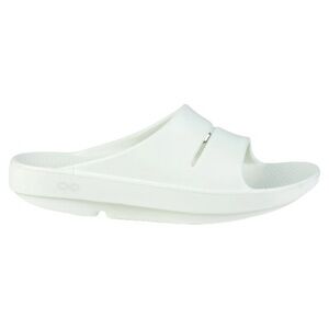 Oofos Ooahh White Slide Sandals